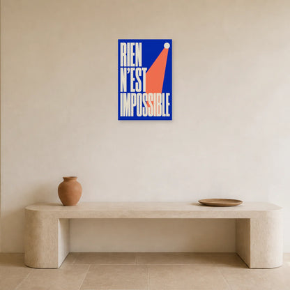Affiche Rien n’est impossible – Élan vers le sommet dans une entrée ou un couloir - Art Virtuoso