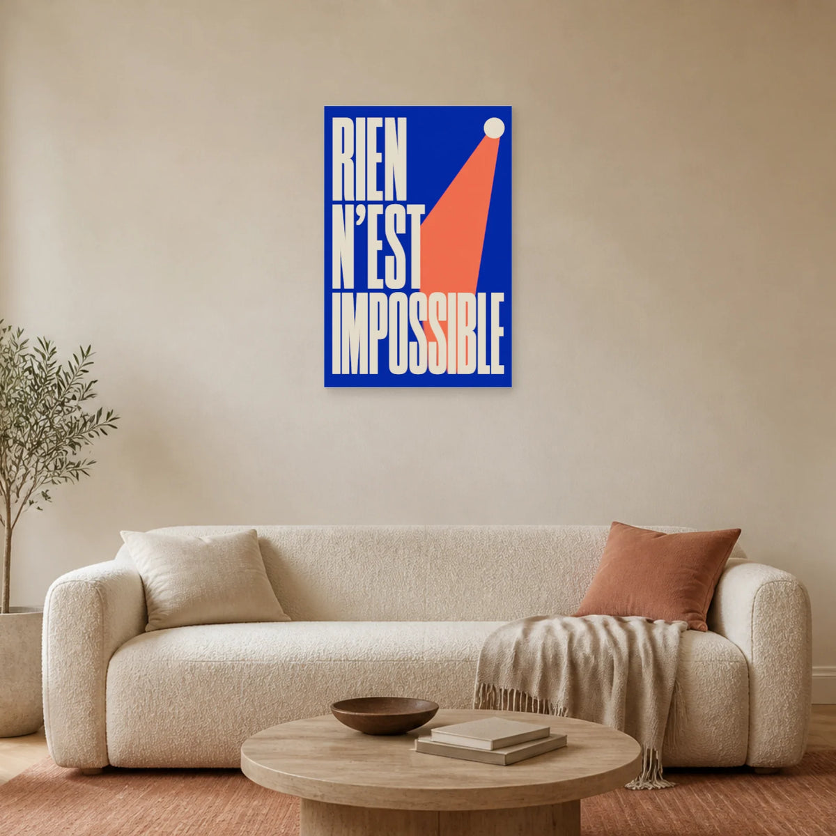 Affiche Rien n’est impossible – Élan vers le sommet dans un salon - Art Virtuoso