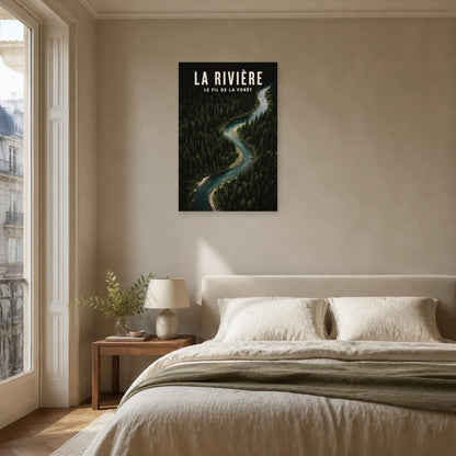 Affiche La rivière – Le fil de la forêt dans une chambre - Art Virtuoso