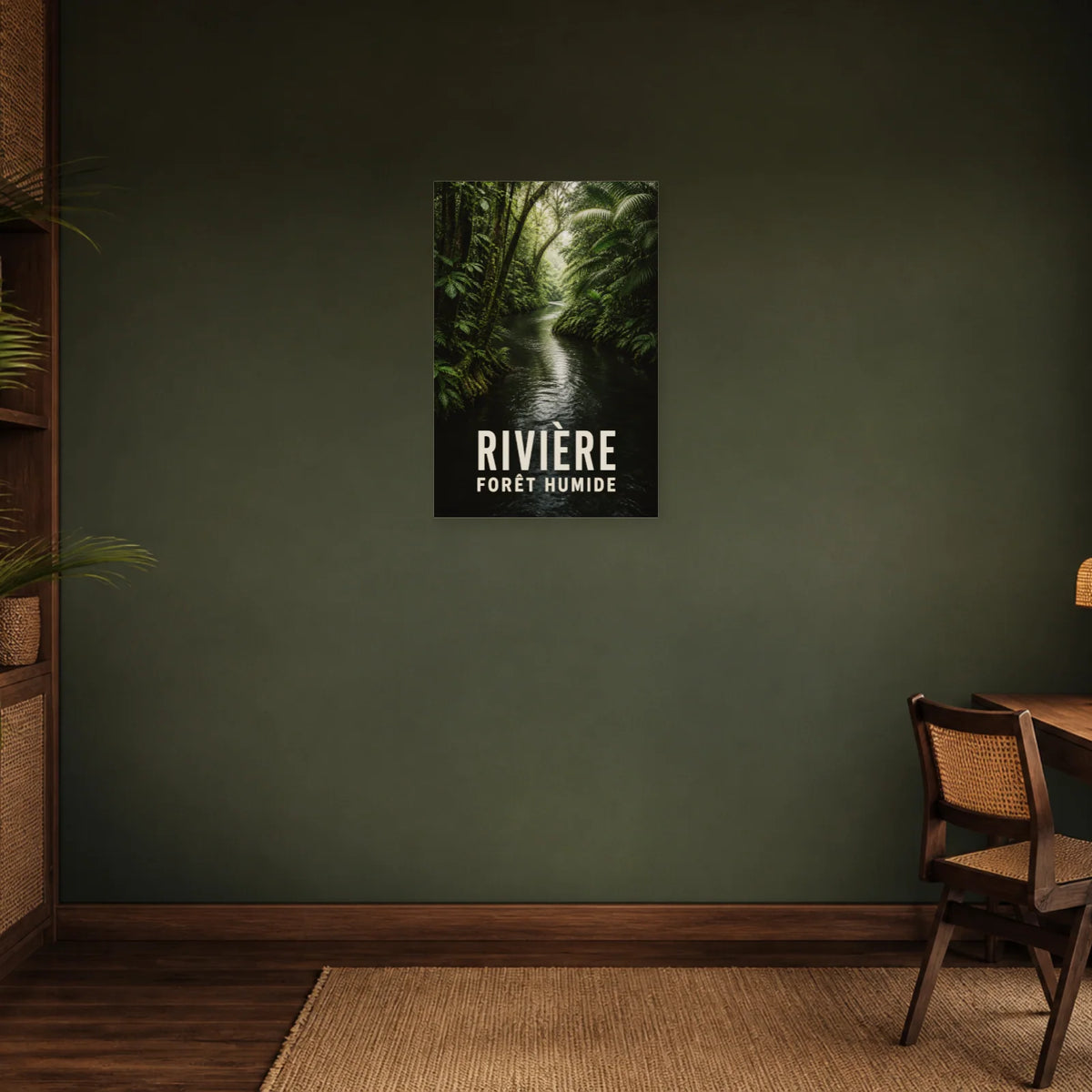 Affiche Rivière – Forêt humide dans un bureau - Art Virtuoso