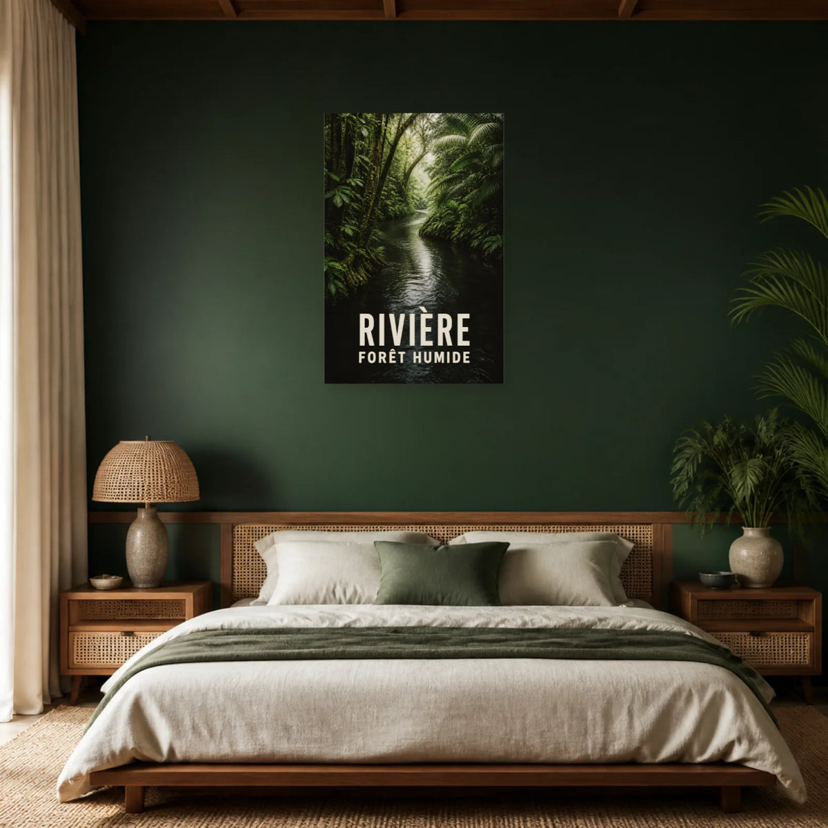Affiche Rivière – Forêt humide dans une chambre - Art Virtuoso