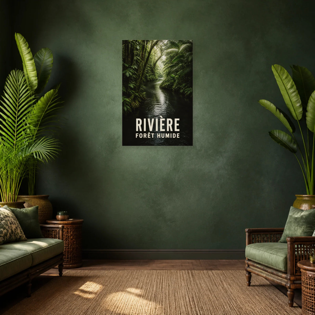 Affiche Rivière – Forêt humide dans un salon - Art Virtuoso