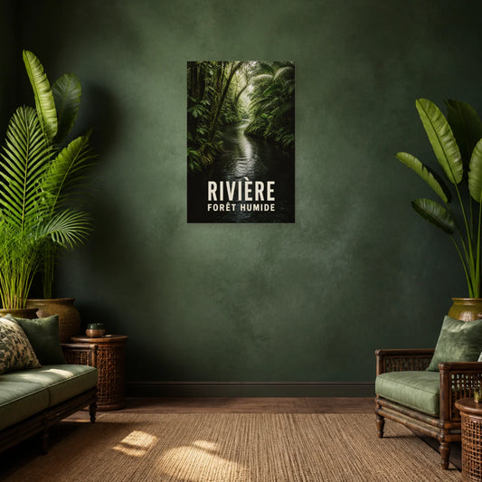 Affiche Rivière – Forêt humide dans un salon - Art Virtuoso