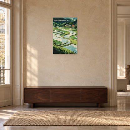Affiche Rizières japonaises - Les saisons du riz dans une entrée ou un couloir - Art Virtuoso