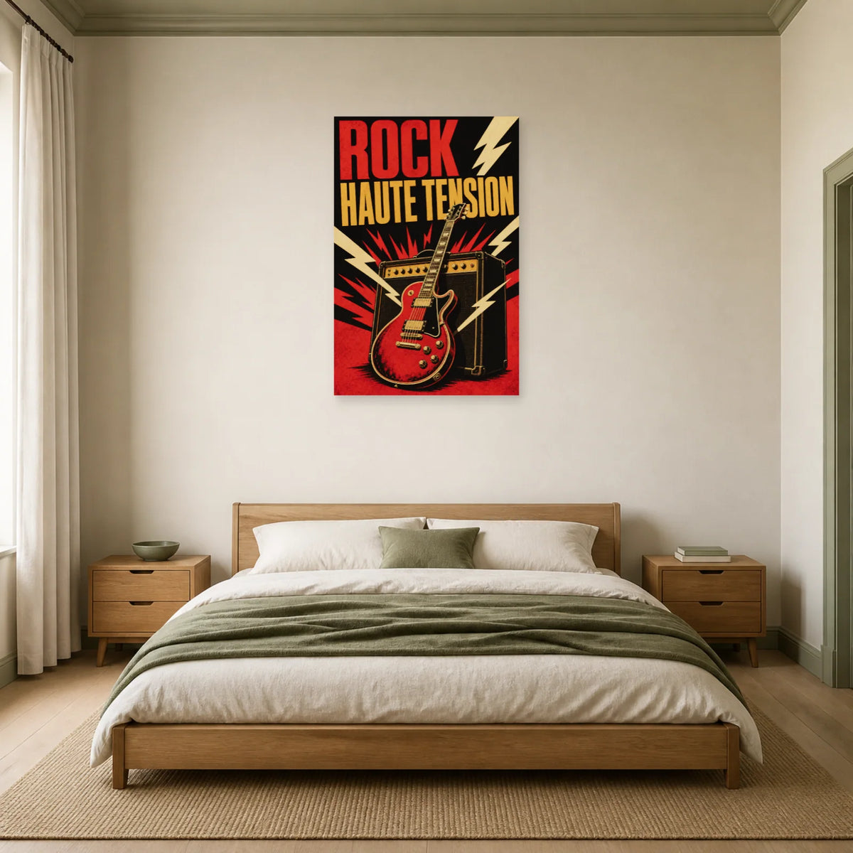 Affiche Rock - Haute tension dans une chambre - Art Virtuoso
