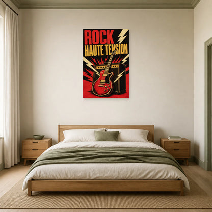 Affiche Rock - Haute tension dans une chambre - Art Virtuoso