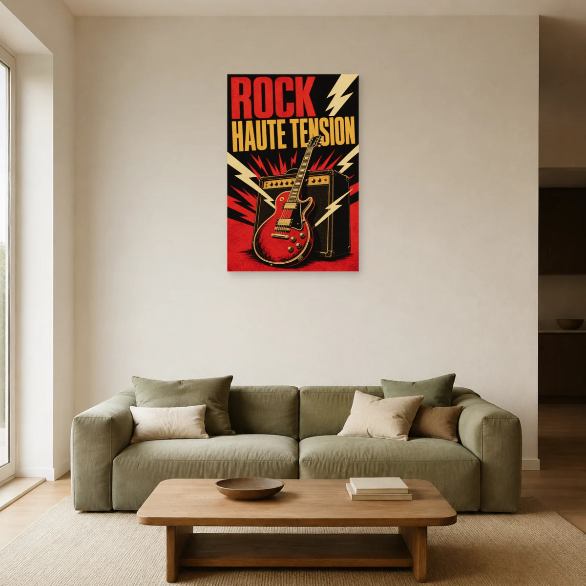 Affiche Rock - Haute tension dans un salon - Art Virtuoso