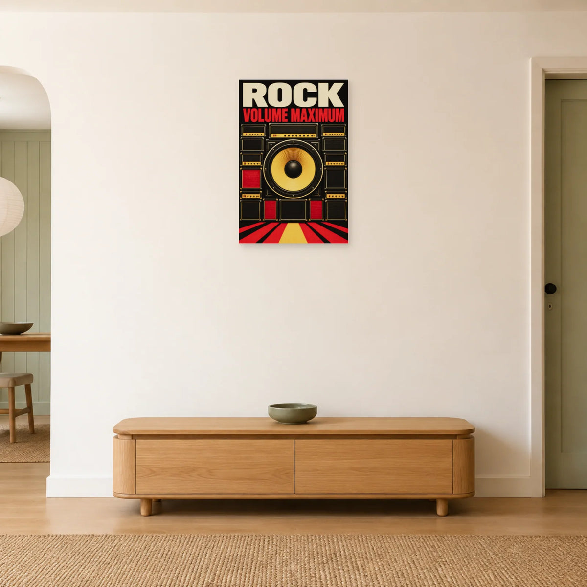 Affiche Rock - Volume maximum dans une entrée ou un couloir - Art Virtuoso