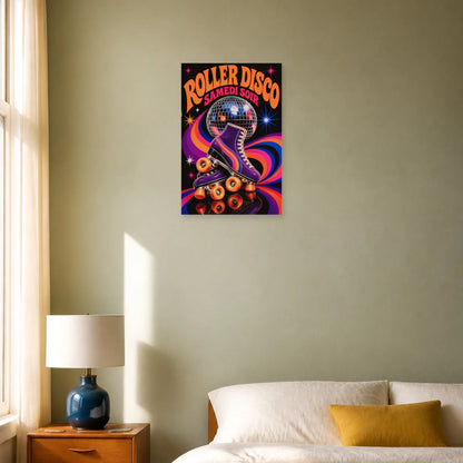 Affiche Roller Disco – Samedi Soir dans une chambre - Art Virtuoso