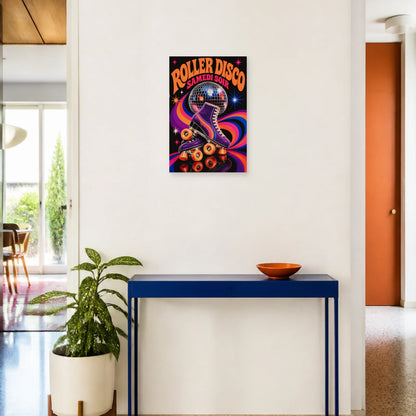 Affiche Roller Disco – Samedi Soir dans une entrée ou un couloir - Art Virtuoso