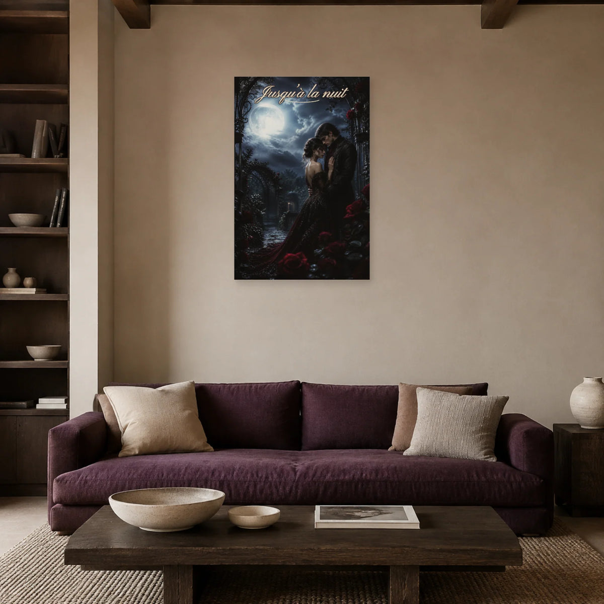 Affiche Jusqu’à la nuit - Romantisme gothique dans un salon - Art Virtuoso