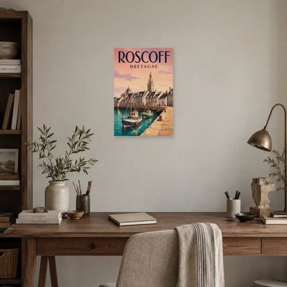 Affiche Roscoff - Vieux port dans un bureau - Art Virtuoso