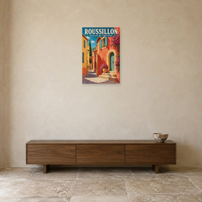 Affiche Roussillon Ruelles de couleurs dans une entrée ou un couloir - Art Virtuoso