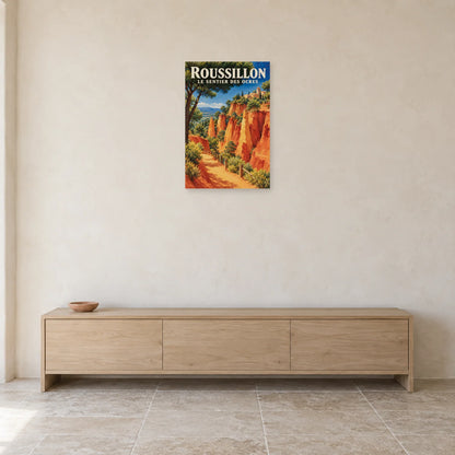 Affiche Roussillon Sentier des Ocres dans une entrée ou un couloir - Art Virtuoso