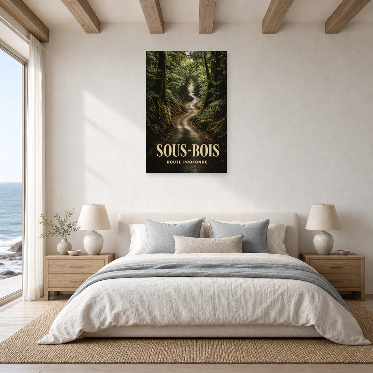 Affiche Sous-Bois – Route Profonde dans une chambre - Art Virtuoso