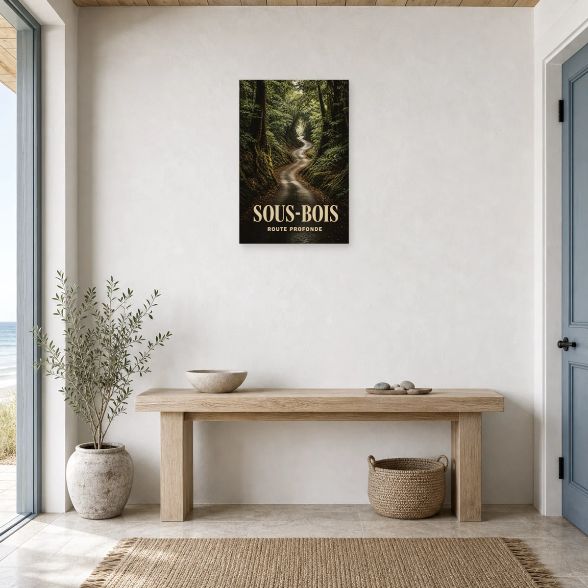 Affiche Sous-Bois – Route Profonde dans une entrée ou un couloir - Art Virtuoso