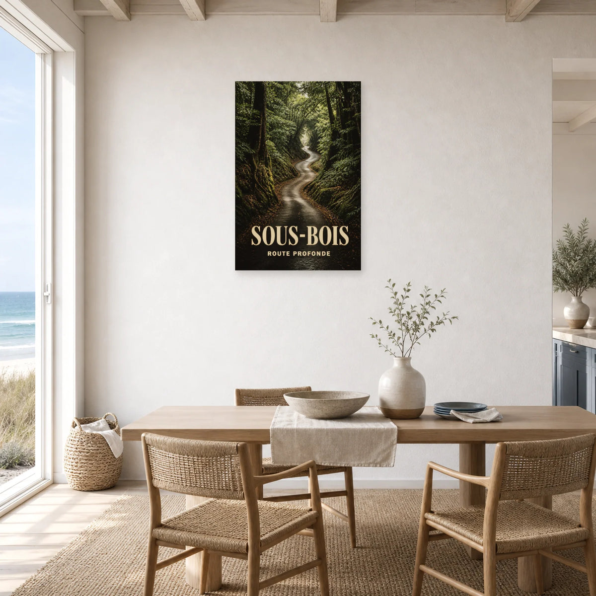 Affiche Sous-Bois – Route Profonde dans une salle à manger - Art Virtuoso