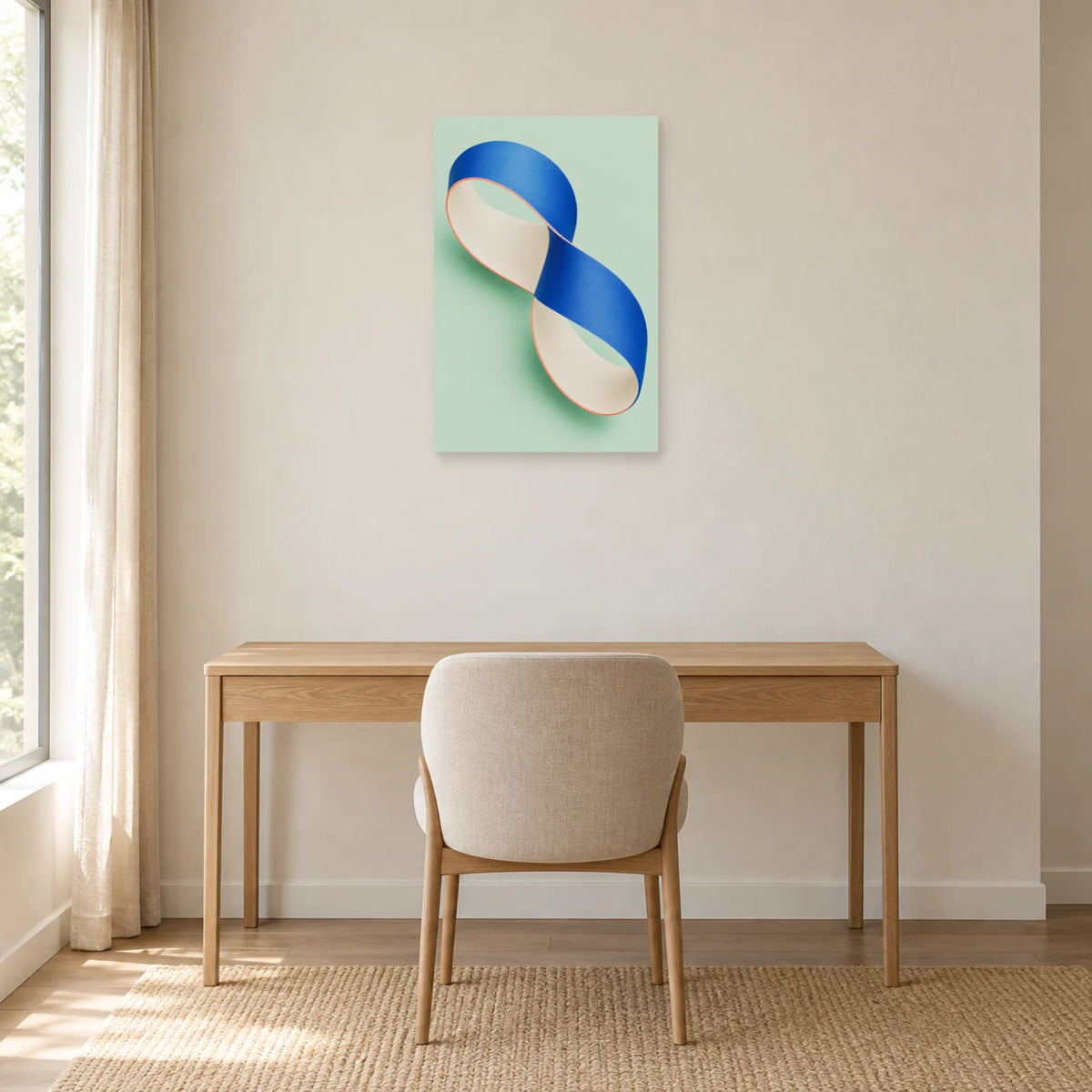 Affiche Ruban - Demi-torsion dans un bureau - Art Virtuoso