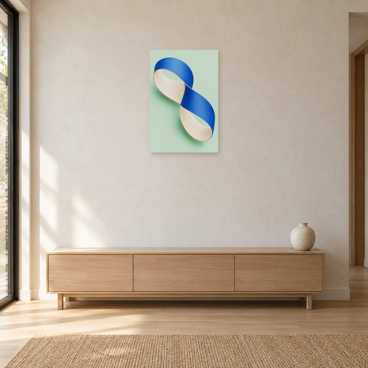 Affiche Ruban - Demi-torsion dans une entrée ou un couloir - Art Virtuoso
