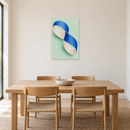 Affiche Ruban - Demi-torsion dans une salle à manger - Art Virtuoso