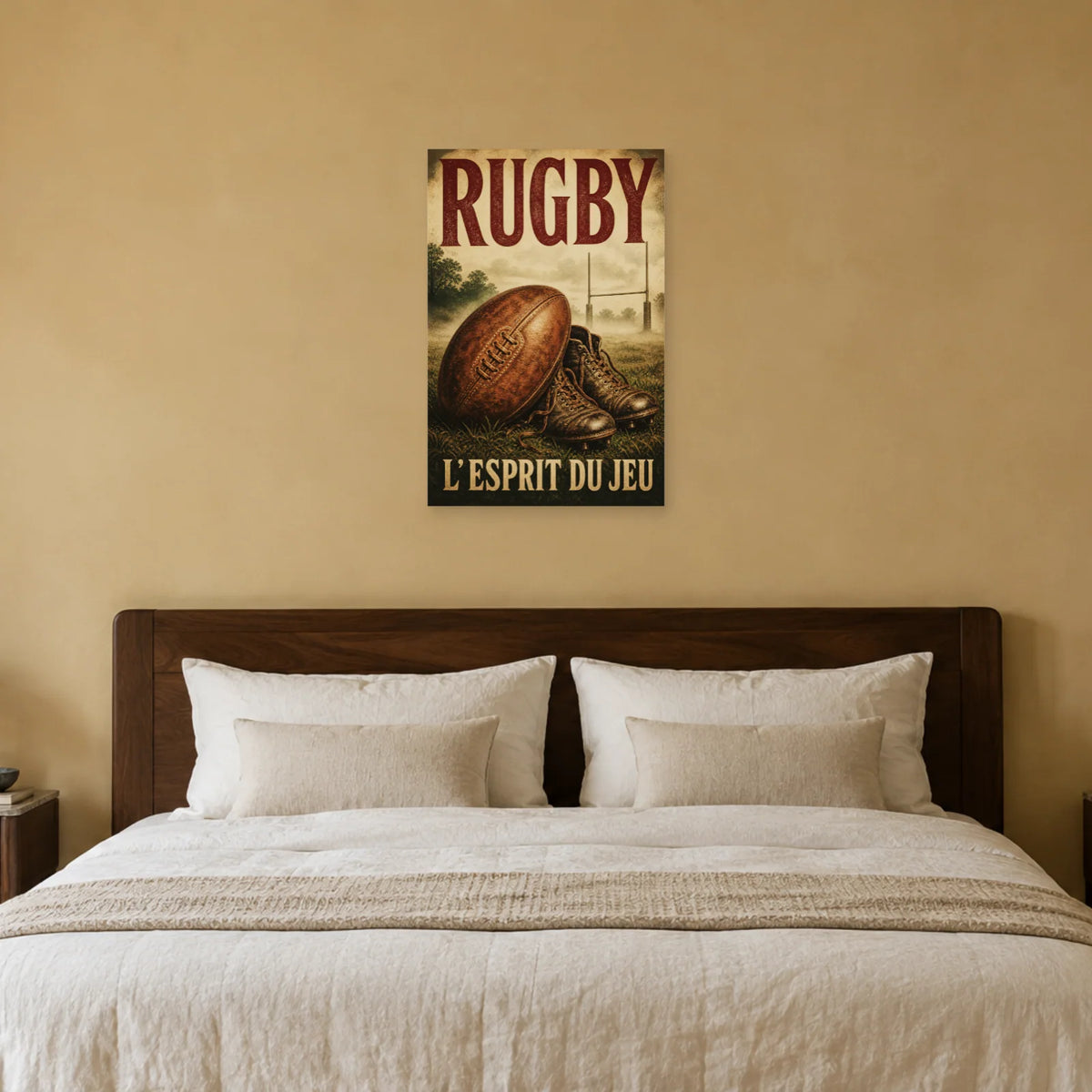 Affiche Rugby – L’esprit du jeu dans une chambre - Art Virtuoso