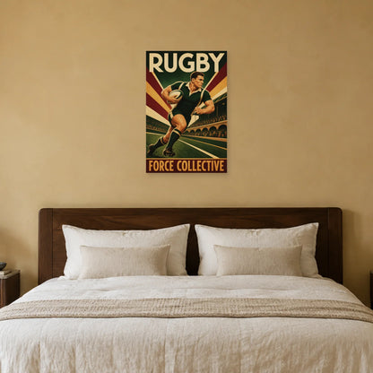 Affiche Rugby – Force collective dans une chambre - Art Virtuoso