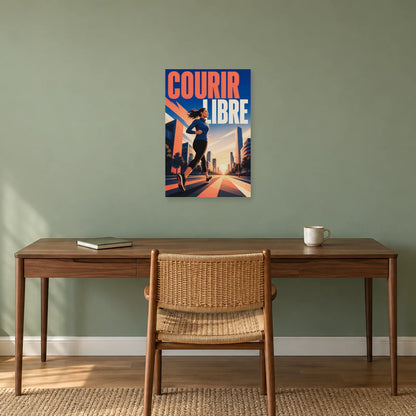Affiche Running – Courir libre dans un bureau - Art Virtuoso