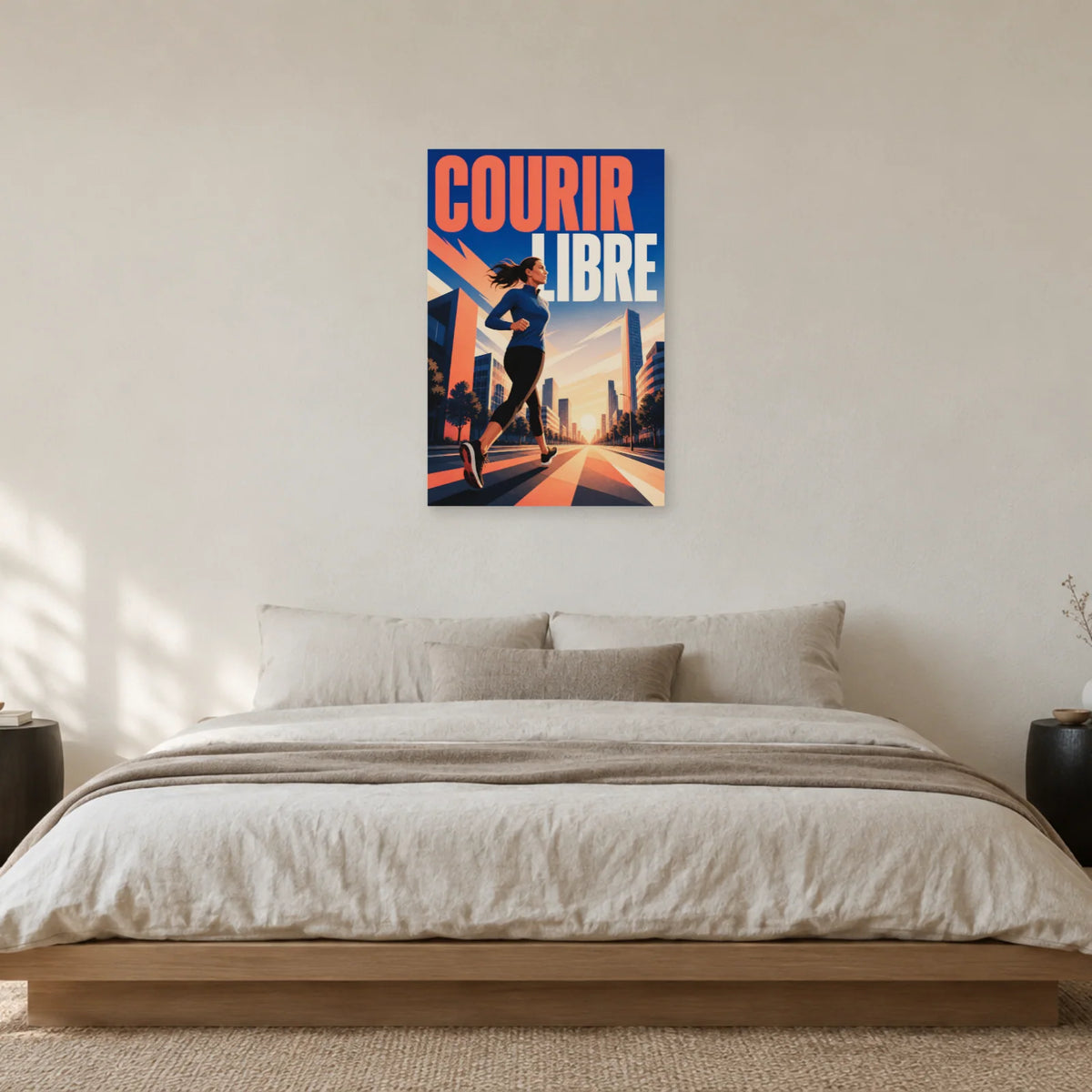 Affiche Running – Courir libre dans une chambre - Art Virtuoso