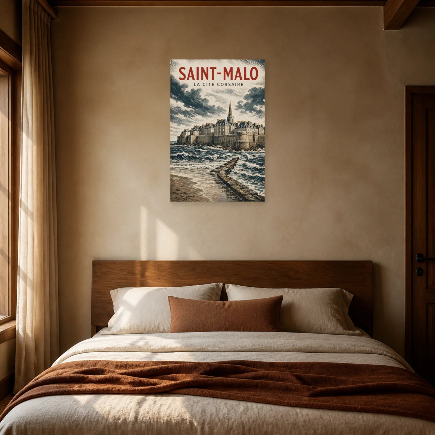 Affiche Saint-Malo – La Cité Corsaire dans une chambre - Art Virtuoso
