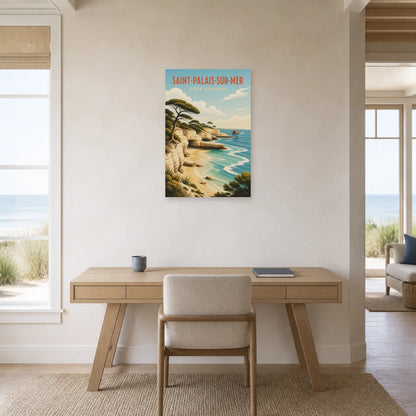 Affiche Saint-Palais-sur-Mer – Côte Sauvage dans un bureau - Art Virtuoso