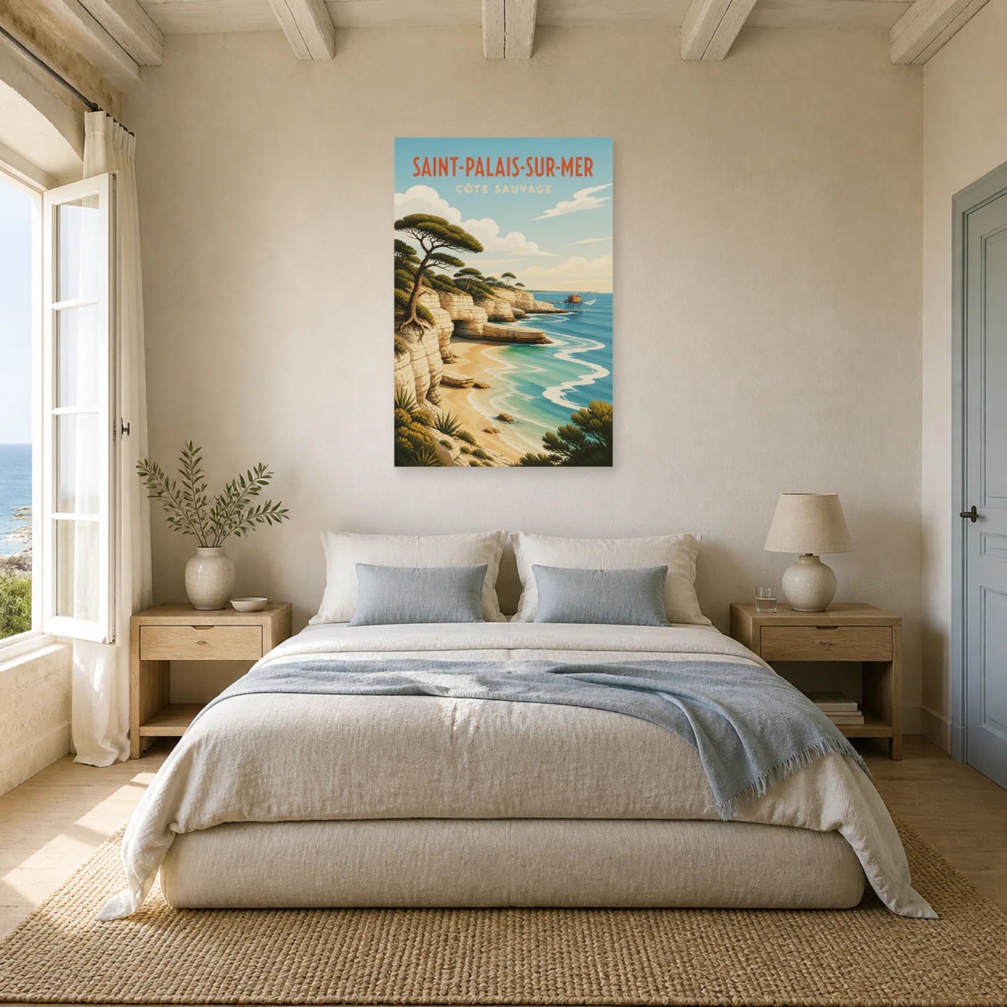 Affiche Saint-Palais-sur-Mer – Côte Sauvage dans une chambre - Art Virtuoso