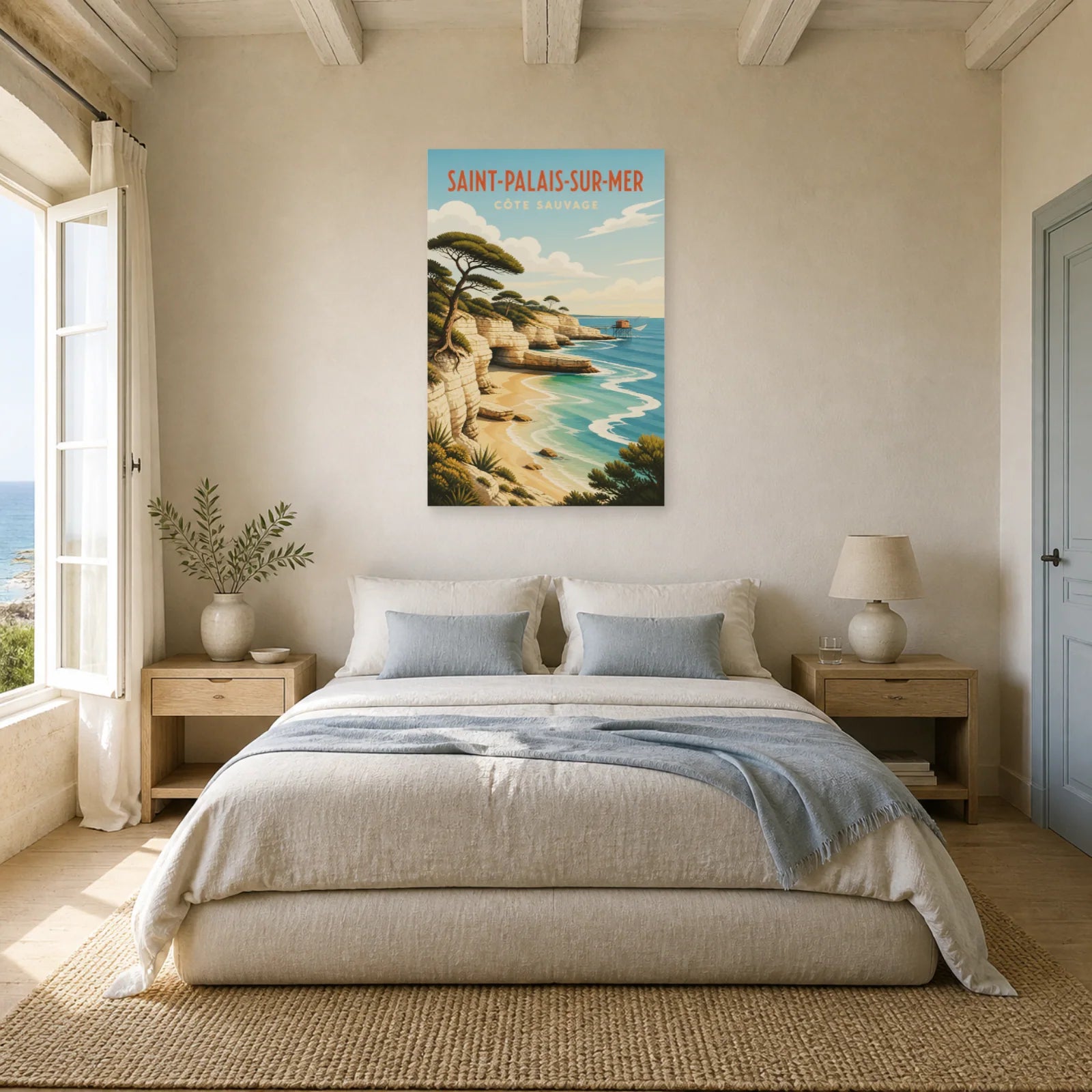 Affiche Saint-Palais-sur-Mer – Côte Sauvage dans une chambre - Art Virtuoso