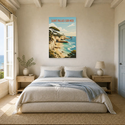 Affiche Saint-Palais-sur-Mer – Côte Sauvage dans une chambre - Art Virtuoso
