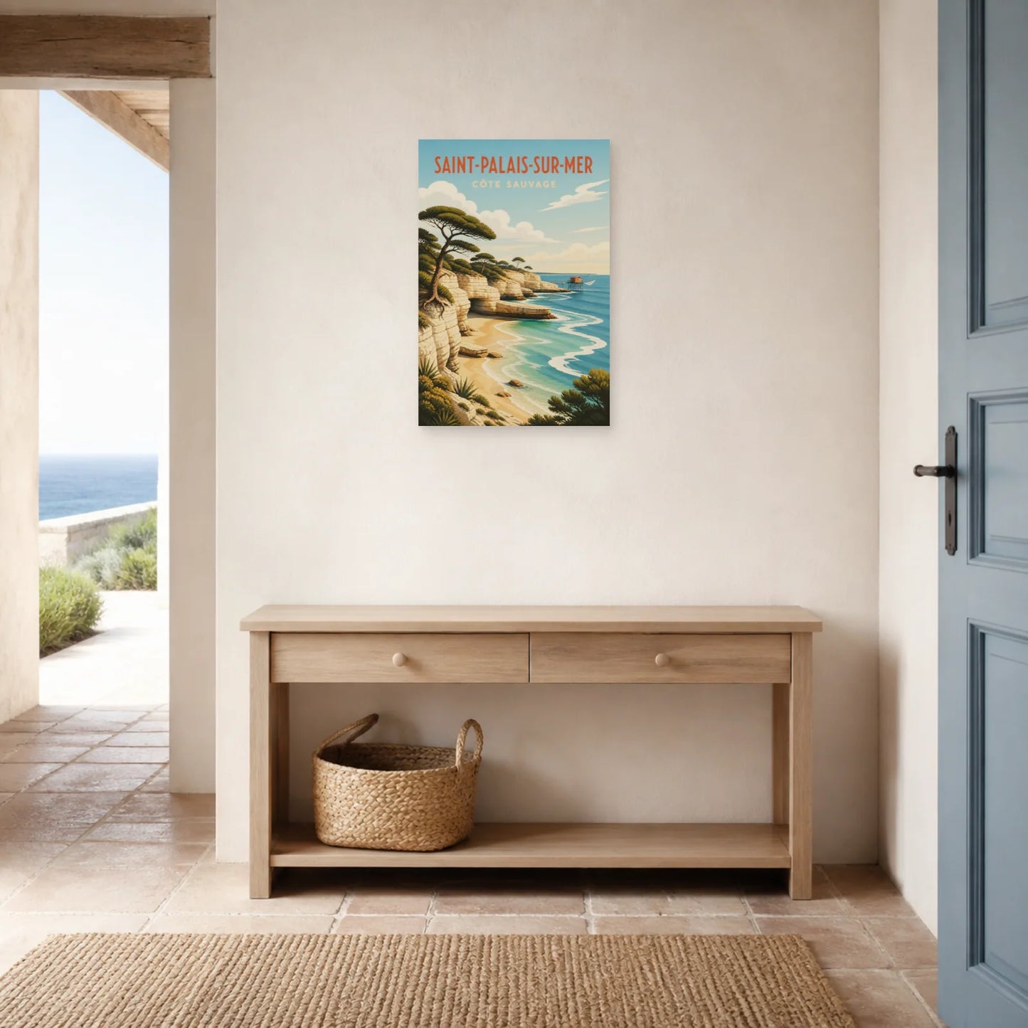 Affiche Saint-Palais-sur-Mer – Côte Sauvage dans une entrée ou un couloir - Art Virtuoso