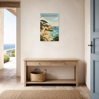Affiche Saint-Palais-sur-Mer – Côte Sauvage dans une entrée ou un couloir - Art Virtuoso