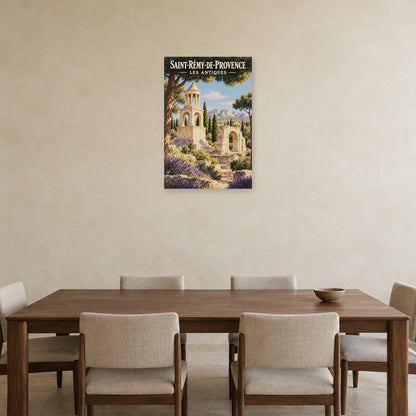 Affiche Saint-Rémy-de-Provence Les Antiques dans une salle à manger - Art Virtuoso