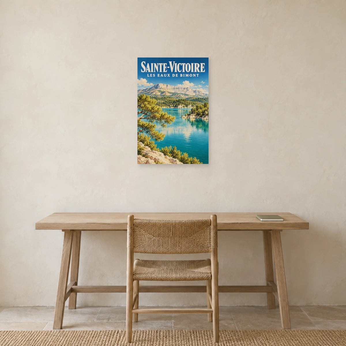 Affiche Sainte-Victoire Eaux de Bimont dans un bureau - Art Virtuoso