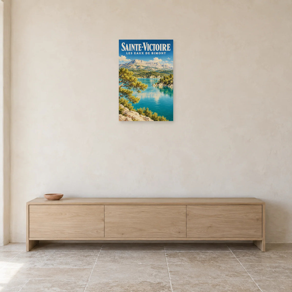 Affiche Sainte-Victoire Eaux de Bimont dans une entrée ou un couloir - Art Virtuoso