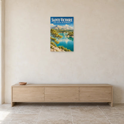 Affiche Sainte-Victoire Eaux de Bimont dans une entrée ou un couloir - Art Virtuoso
