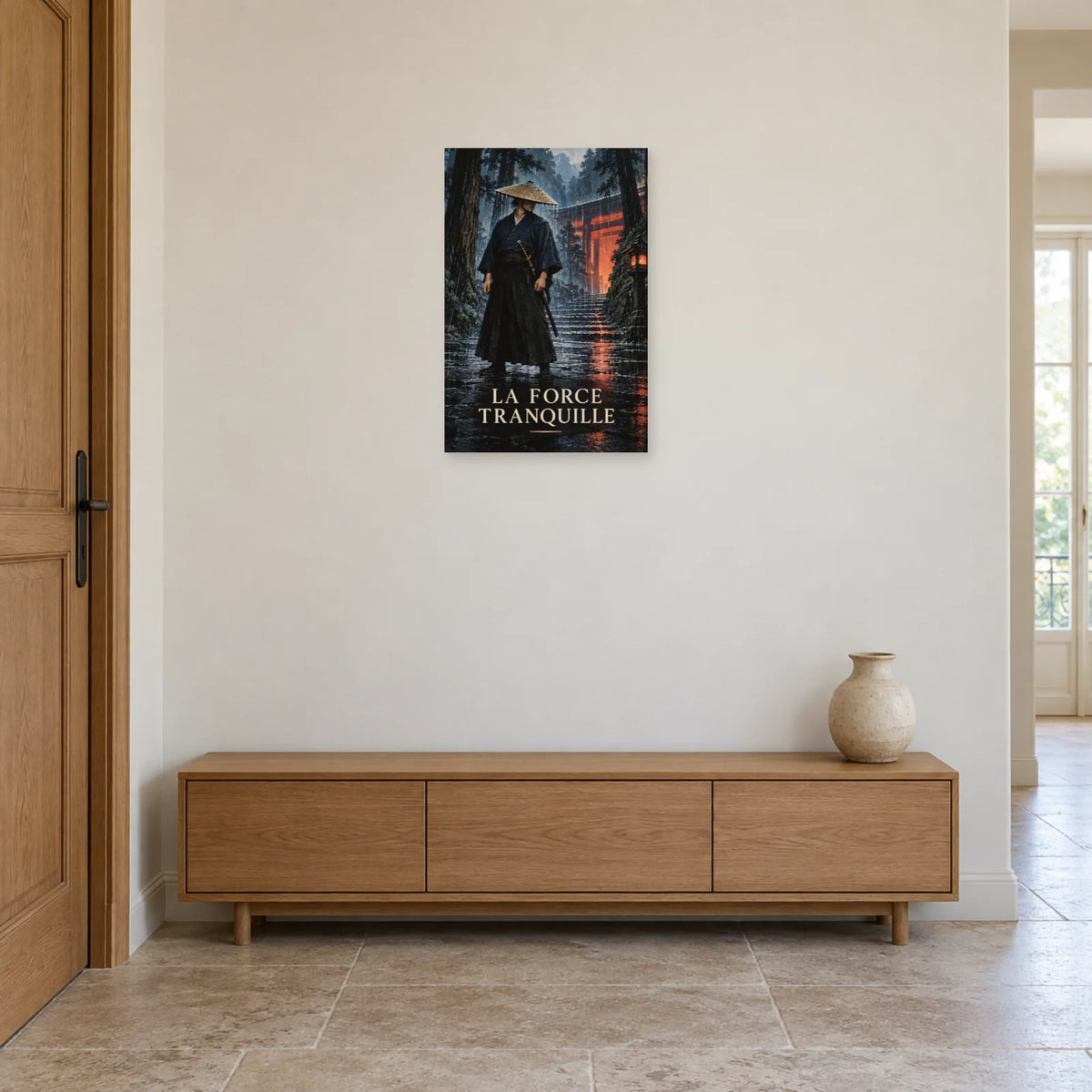 Affiche Samouraï - Force tranquille dans une entrée ou un couloir - Art Virtuoso