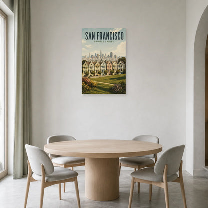 Affiche San Francisco – Painted Ladies dans une salle à manger - Art Virtuoso