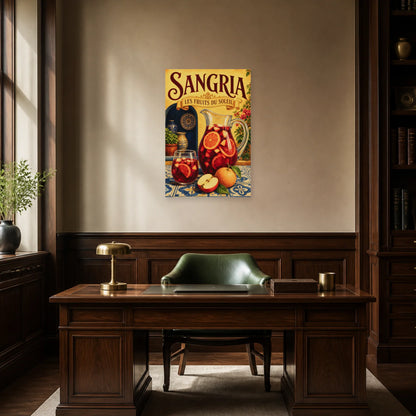 Affiche Sangria, les fruits du soleil dans un bureau - Art Virtuoso