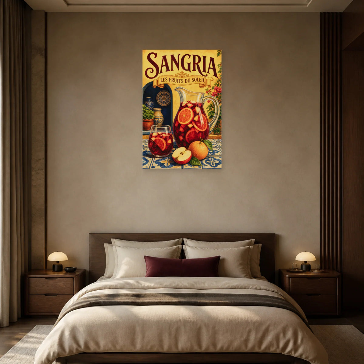 Affiche Sangria, les fruits du soleil dans une chambre - Art Virtuoso