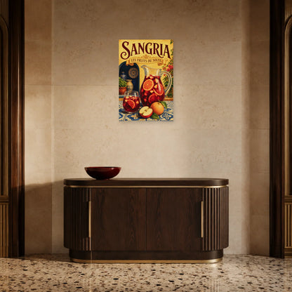 Affiche Sangria, les fruits du soleil dans une entrée ou un couloir - Art Virtuoso