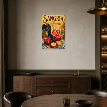Affiche Sangria, les fruits du soleil dans une salle à manger - Art Virtuoso