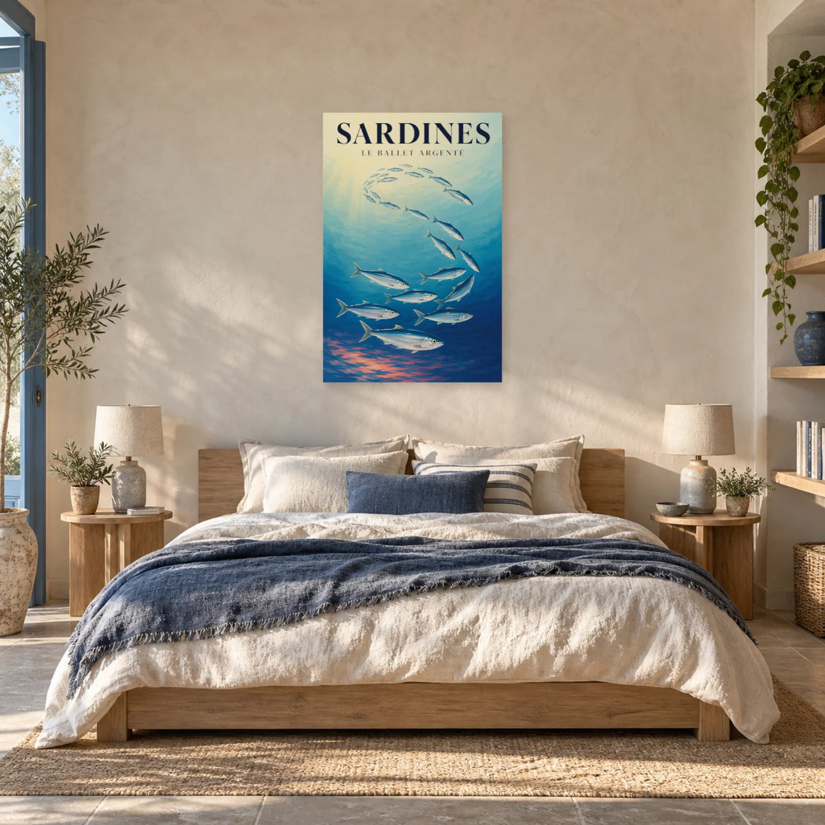 Affiche Sardines - Le ballet argenté dans une chambre - Art Virtuoso