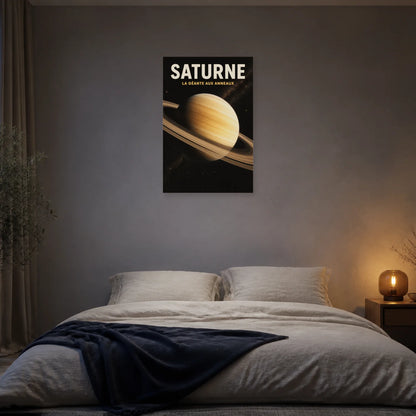 Affiche Saturne – La Géante aux Anneaux dans une chambre - Art Virtuoso