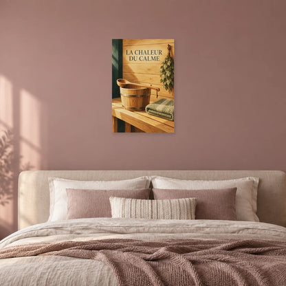 Affiche Sauna - La chaleur du calme dans une chambre - Art Virtuoso