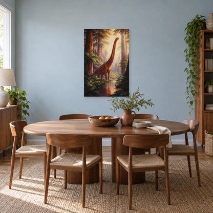 Affiche Sauropode - La forêt des géants dans une salle à manger - Art Virtuoso