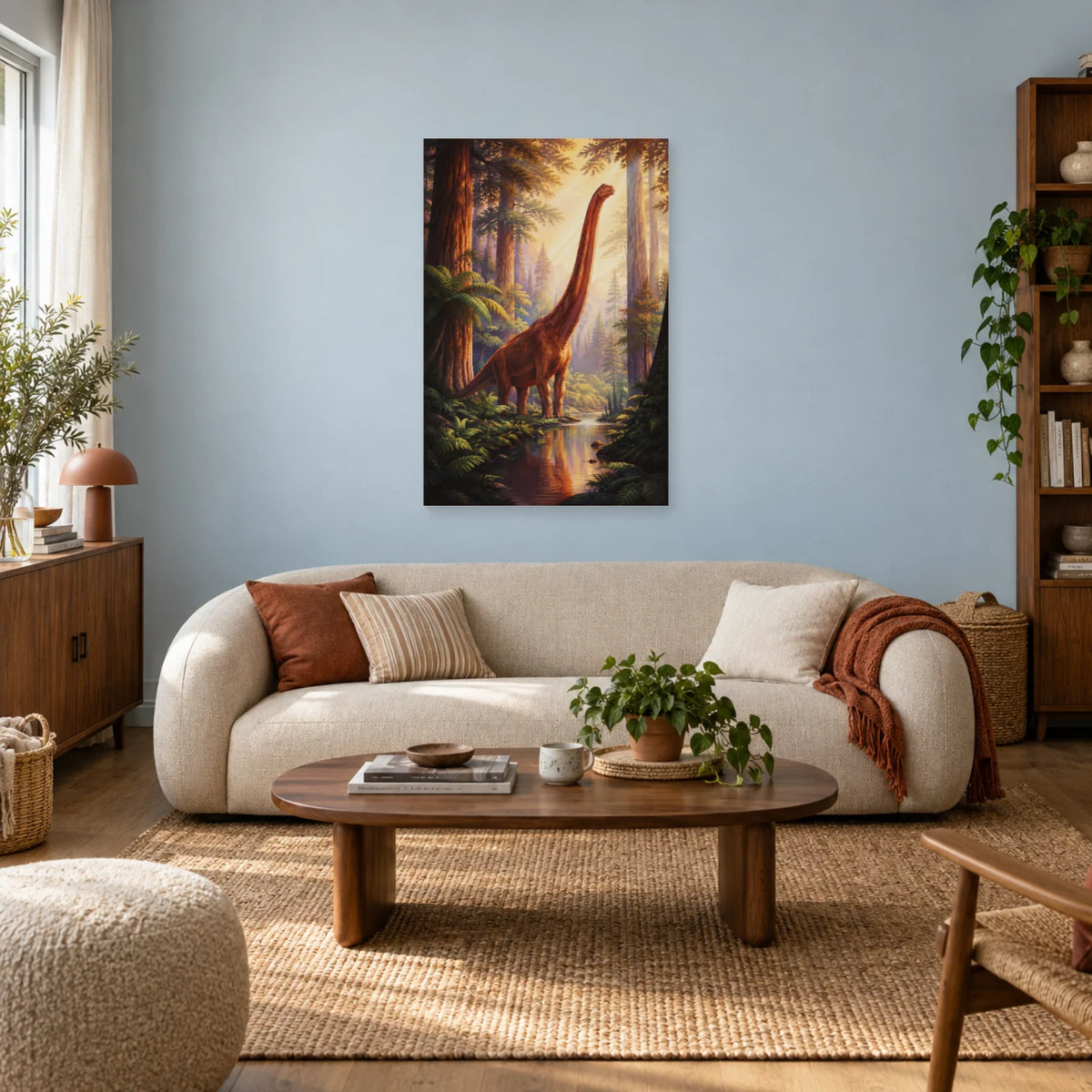 Affiche Sauropode - La forêt des géants dans un salon - Art Virtuoso
